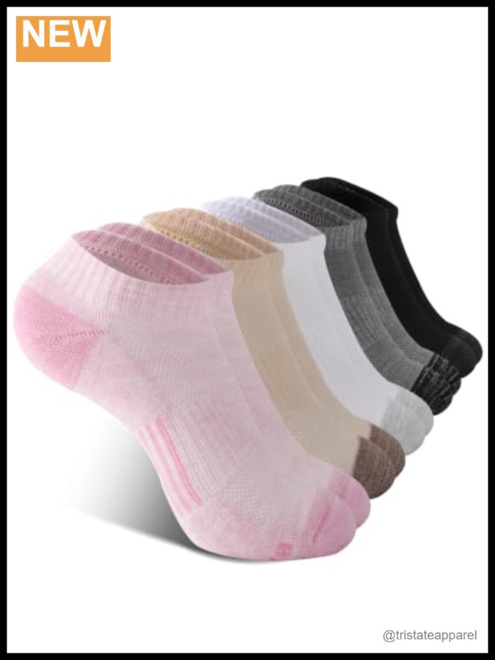 Bamboo Viscose Athletic Ankle Socks Moisture-Wicking Arch Support Cushioned